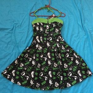 Sourpuss Movie Monsters Halter Dress Size M NWT